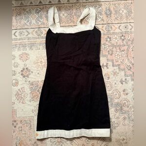 Abercrombie & Fitch Black and White Dress Linen Small NWT